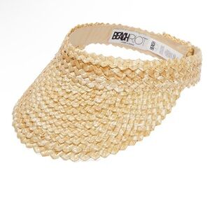 Beach Riot Tan Woven Visor